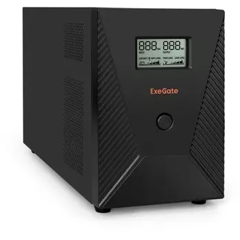 ИБП ExeGate SpecialPro Smart LLB-3000.LCD.AVR.C13.RJ.USB, 3000 В·А, 1.8 кВт, IEC, розеток - 6, USB, черный (EP287659RUS)