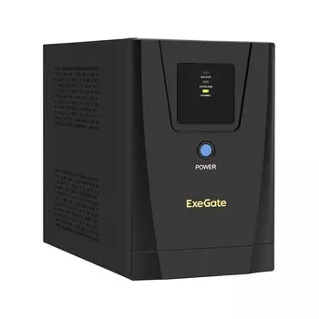 ИБП ExeGate SpecialPro UNB-1600.LED.AVR.2SH.3C13.USB, 1600 В·А, 950 Вт, EURO+IEC, розеток - 5, черный (EX292802RUS)