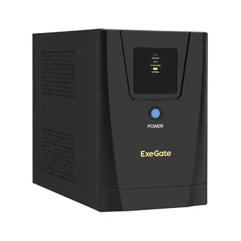 ИБП ExeGate SpecialPro UNB-1600.LED.AVR.C13.RJ.USB, 1600 В·А, 950 Вт, IEC, розеток - 6, USB, черный (EP285504RUS)