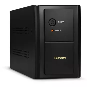 ИБП ExeGate SpecialPro UNB-2200.LED.AVR.EURO.RJ, 2200 В·А, 1.3 кВт, EURO, розеток - 4, черный (EP285528RUS)