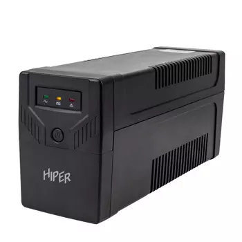 ИБП Hiper ATLAS-1000U, 1000 В·А, 500 Вт, 2 (Schuko), розеток - 2, USB, черный (ATLAS-1000U)