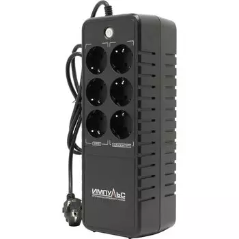 ИБП Импульс ЭКСПЕРТ 850, 850VA, 490W, EURO, розеток - 6, черный (EX85102)