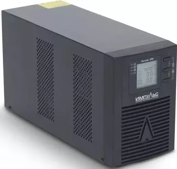 ИБП Импульс СТАЙЕР 1500, 1500 В·А, 1.35 кВт, EURO, розеток - 2, USB, черный (ST15206) (без аккумуляторов)