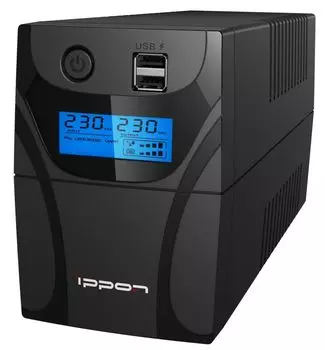 ИБП Ippon Back Power Pro II 800, 800 VA, 480 Вт, IEC, розеток - 4, USB, черный (1030309)