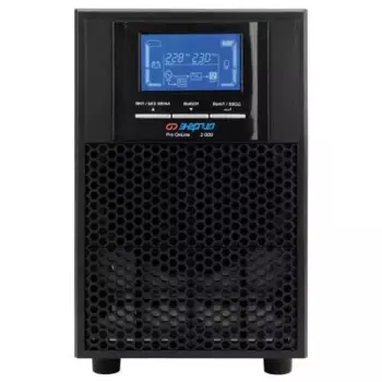 ИБП Энергия Pro OnLine 2000 230В-48В Tower, 1000 В·А, 800 Вт, EURO, розеток - 2, USB, черный (Е0201-0072) (без аккумуляторов)