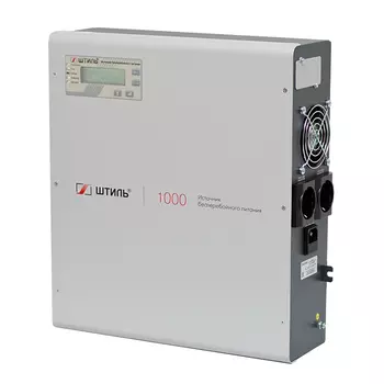 ИБП Штиль, 1000 В·А, 900 Вт, EURO, розеток - 2, серый (SW1000L) (без аккумуляторов)