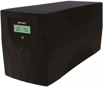 ИБП SMARTWATT UPS UNI PRO LCD 1000, 1000 В·А, 700 Вт, EURO+IEC, розеток - 6, USB, черный (3703020480003)