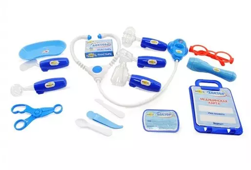 Игровой набор Altacto "Медицинский центр", 16 предметов, свет (ALT0202-032)