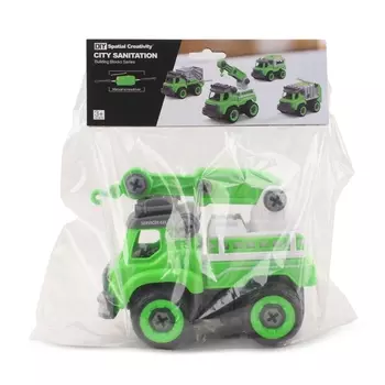 Игровой набор Lei Meng "Подъёмный кран", отвёртка, звук, зеленый (LM8044-SC-P)