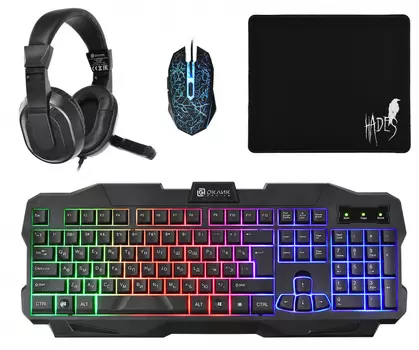 Проводная гарнитура Oklick HS-HKM200G, 2xJack 3.5mm, черный (HS-HKM200G)