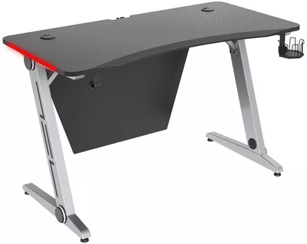 Игровой стол Cactus CS-GTZ-SL-CARBON-RED, металл/пластик, карбон/серебрис (CS-GTZ-SL-CARBON-RED)