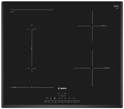 Индукционная варочная панель Bosch Serie 6 PVS651FC5E, 4 конфорки, черый (PVS651FC5E)