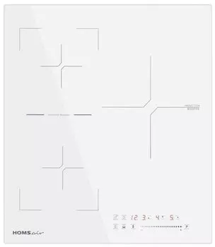 Индукционная варочная панель HOMSAir HIC43SWH 3 конфорки, белый (HIC43SWH)