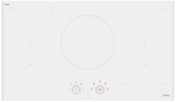 Индукционная варочная панель Korting HIB 95750 BW 5 конфорок, белый (HIB 95750 BW)