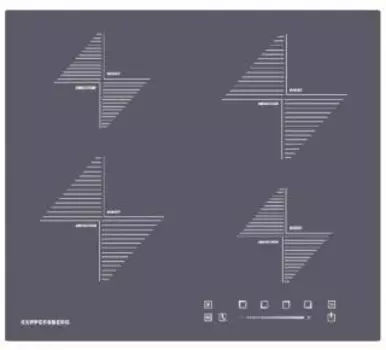 Индукционная варочная панель Kuppersberg ICS 604 GR, 4 конфорки, серый (ICS 604 GR)