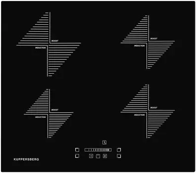 Индукционная варочная панель Kuppersberg ICS 606, 4 конфорки, черный (ICS 606)