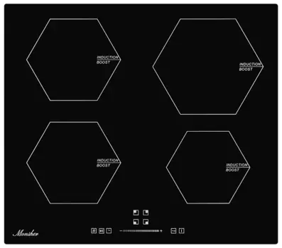 Индукционная варочная панель Monsher MHI 6006, 4 конфорки, черный (MHI 6006)
