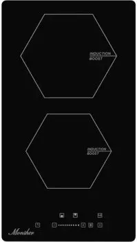 Индукционная варочная панель Monsher MHI 3002, 2 конфорки, черный (MHI 3002)