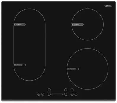Индукционная варочная панель Vestel 6437B VHI 4 конфорки, черный (VHI64371B)