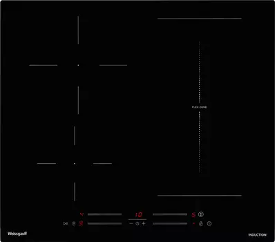 Индукционная варочная панель WEISSGAUFF HI 643 BSCM Flex, 4 конфорки, черный (431335)