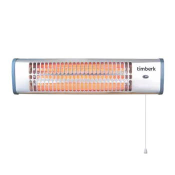 Инфракрасный обогреватель 1.2кВт 10м, 220В, настенная, потолочная, термостат, серебристый, Timberk Basic T-CH1.2-A11