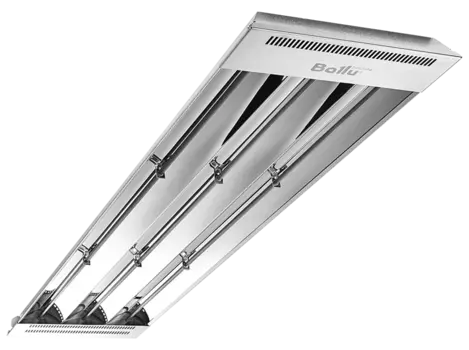 Инфракрасный обогреватель 6 кВт 60м, 380В, потолочный, термостат, серебристый, Ballu BIH-T-6.0