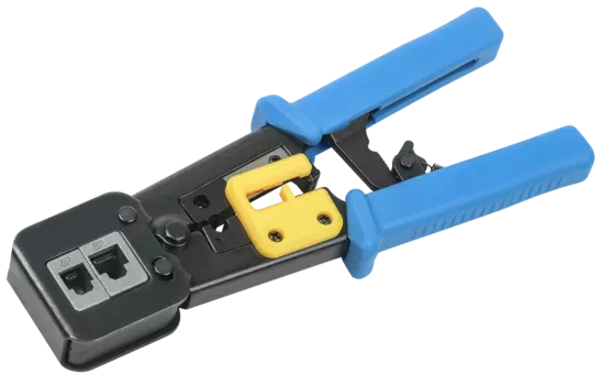 Клещи обжимные (кримпер) ITK TM1-B11H-FPS, RJ45 / RJ12 / RJ11, для коннекторов со сквозным отверстием, с храповым механизмом FPS