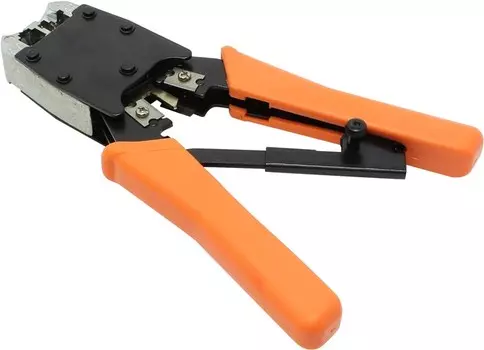 Клещи обжимные (кримпер) Telecom HT-500R, RJ-45/12/11, фиксатор