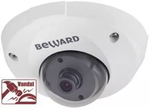 IP-камера BEWARD CamDrive CD400 2.8мм, уличная, купольная, 1Мпикс, CMOS, до 1280x720, до 25кадров/с, POE, -30 °C/+50 °C, белый