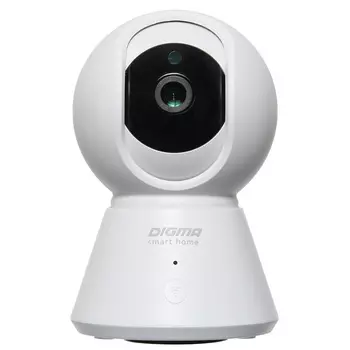 IP-камера DIGMA DiVision 401 2.8мм, настольная, поворотная PTZ, 2Мпикс, CMOS, до 1920x1080, до 30кадров/с, ИК подсветка 10м, Wi-Fi, 0 °C/+35 °C (DV401)