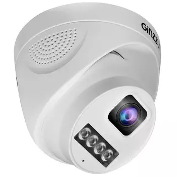 IP-камера Ginzzu HID-4303A 3.6мм, уличная, купольная, 4Мпикс, CMOS, до 2560x1440, до 25 кадров/с, ИК подсветка 20м, POE, -30 °C/+50 °C, белый (4894203104605)