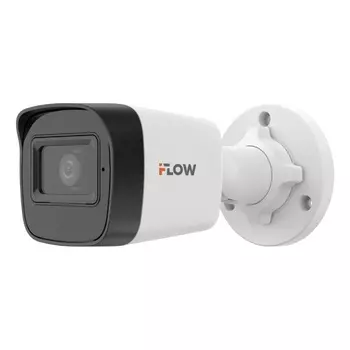 IP-камера iFlow F-IC-1141M 2.8 мм, уличная, цилиндрическая, 4 Мпикс, CMOS, до 2560x1440, до 20 кадров/с, ИК подсветка 30м, POE, -40 °C/+60 °C, белый (F-IC-1141M)