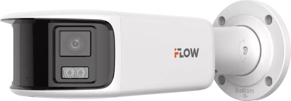 IP-камера iFlow F-IC-2284PCMS/A 4 мм, уличная, корпусная, 8 Мпикс, CMOS, до 5120x1440, до 12.5 кадров/с, LED подсветка 40м, POE, -40 °C/+60 °C, белый (311330450)