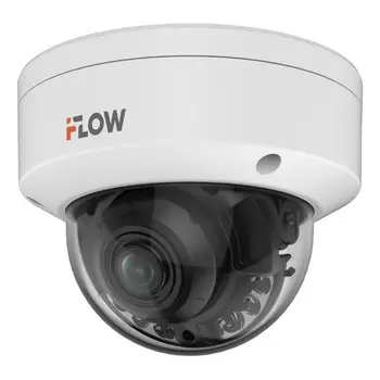 IP-камера iFlow F-IC-2446CMS 4 мм, уличная, купольная, 4 Мпикс, CMOS, до 2688x1520, до 25 кадров/с, LED/ИК подсветка 30м, POE, -40 °C/+60 °C, белый (311329563)