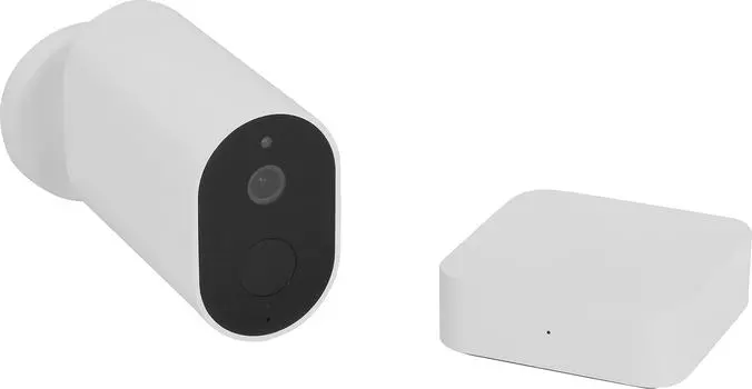 IP-камера IMILab Outdoor Security Camera EC2+Gateway 2.6мм, уличная, корпусная, 8Мпикс, CMOS, до 1920x1080, до 15кадров/с, ИК подсветка 10м, WiFi, -20 °C/+50 °C, белый (CMSXJ11A+/EHC-011S-EU)