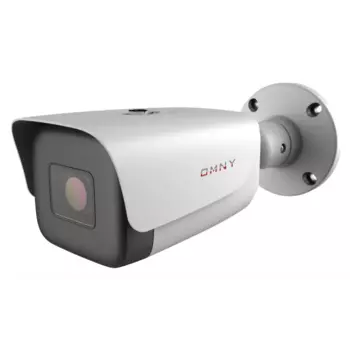 IP-камера OMNY Pro M6L2E 2.7мм - 13.5мм, уличная, корпусная, 2Мпикс, CMOS, до 1920x1080, до 25кадров/с, ИК подсветка 80м, POE, -35 °C/+65 °C, белый/черный (OMNY M6L2E 27135)
