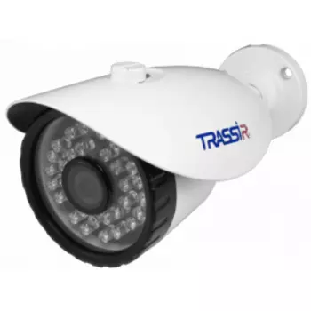 IP-камера Trassir TR-D2B5-noPOE 3.6 мм, уличная, корпусная, 2Мпикс, CMOS, до 1920x1080, до 25 кадров/с, ИК подсветка 30м, -40 °C/+60 °C, белый (TR-D2B5-noPOE)