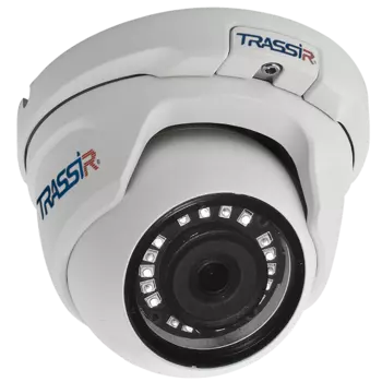IP-камера Trassir TR-D2S5 v3 3.6 мм, уличная, купольная, 2 Мпикс, CMOS, до 1920x1080, до 25 кадров/с, ИК подсветка 25м, POE, -40 °C/+60 °C, белый (TR-D2S5 v3 3.6)