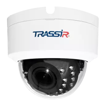 IP-камера Trassir TR-D4D2 v2 2.7 мм - 1.35 см, купольная, 4Мпикс, CMOS, до 2560 х 1440, до 25 кадров/с, ИК подсветка 25м, POE, -10 °C/+50 °C, белый (TR-D4D2 v2 2.7-13.5)