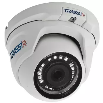IP-камера Trassir TR-D4S5 v3 2.8 мм, уличная, купольная, 4 Мпикс, CMOS, до 2560x1440, до 25 кадров/с, ИК подсветка 25м, POE, -40 °C/+60 °C, белый (TR-D4S5 v3 2.8)