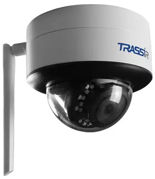 IP-камера Trassir TR-W2D5 2.8мм, уличная, купольная, 2Мпикс, CMOS, до 1920x1080, до 25кадров/с, ИК подсветка 25м, WiFi, -40 °C/+60 °C, белый/черный (TR-W2D5)
