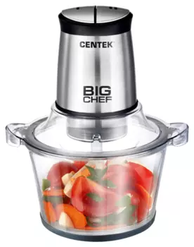 Измельчитель Centek CT-1394, 600Вт, мультирезка, серебристый (CT-1394)