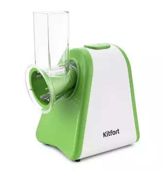 Измельчитель Kitfort КТ-1385, 200Вт, мультирезка, терка, белый/зеленый (КТ-1385)