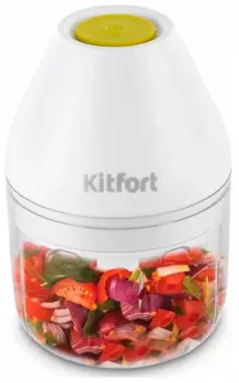 Измельчитель Kitfort КТ-3087, 22 Вт, белый/салатовый (КТ-3087)