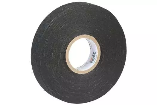 Изолента ХБ UIZ-XB-19-21-K02, 400 мкм/1.9 см/21 м, черная, IEK (UIZ-XB-19-21-K02)