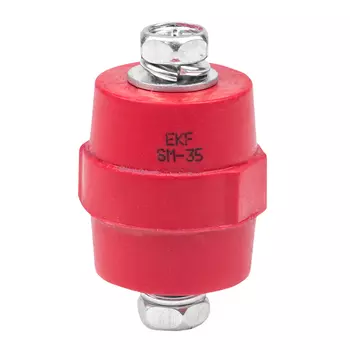 Изолятор шинный силовой, красный EKF PROxima SM-35 (plc-sm-35)