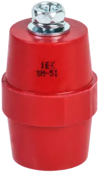 Изолятор шинный силовой, красный IEK SM51 (YIS11-51-15-B)