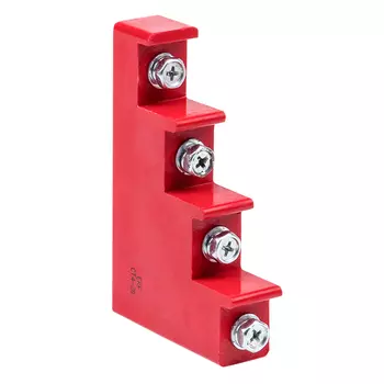 Изолятор шинный угловой, красный EKF PROxima (plc-sl-300)