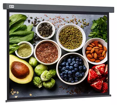 Экран для проектора рулонный Cactus Wallscreen CS-PSW-150X150-SG, настенно-потолочный, 87" 1:1 150x150см , серый (CS-PSW-150X150-SG)