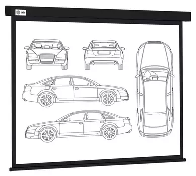 Экран для проектора рулонный Cactus Wallscreen CS-PSW-213X213-BK, настенно-потолочный, 123" 1:1 213x213см (CS-PSW-213X213-BK)
